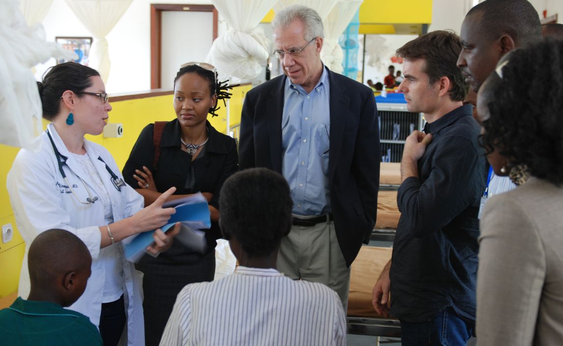 DR SHULMAN WITH COLLEAGUES IN RWANDA